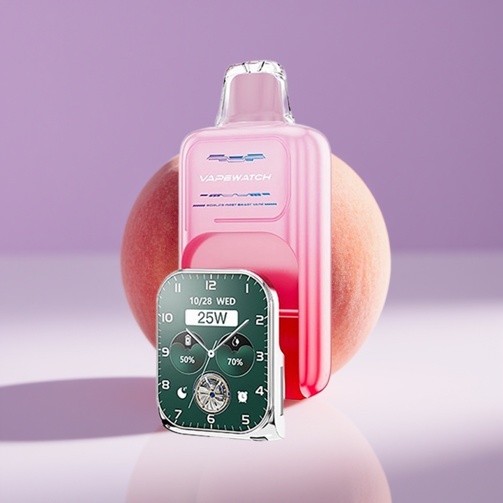 JNR VapeWatch 30000 نفخة سعة 19mL بطارية 1000mAh خوخ جورجيا