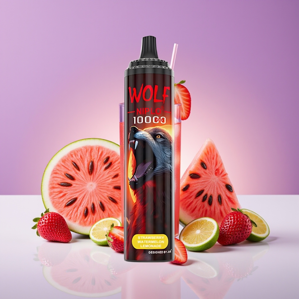 JNR Wolf Niplo 10000 نفث بطارية 650mAh سائل 20ml فراولة بطيخ ليمونادة