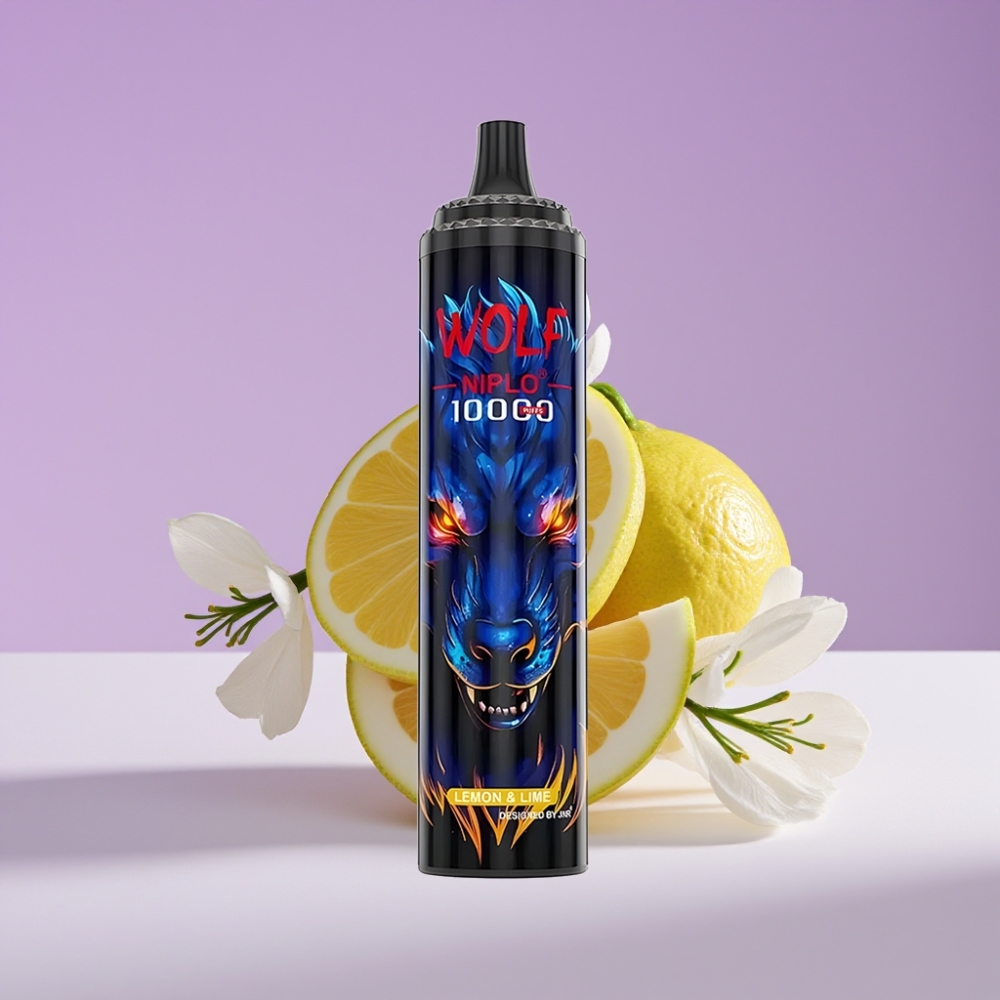JNR Wolf Niplo 10000 Puffs 1.0 Ohm 650mAh 20ml 0%/2%/5% Type-C ليمون ولايم