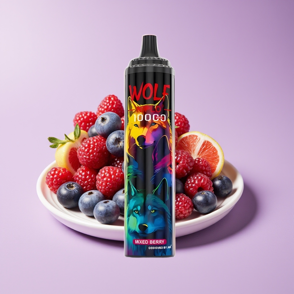 JNR Wolf Niplo 10000 Puffs 1.0 Ohm 650mAh 20ml Type-C توت مشكل