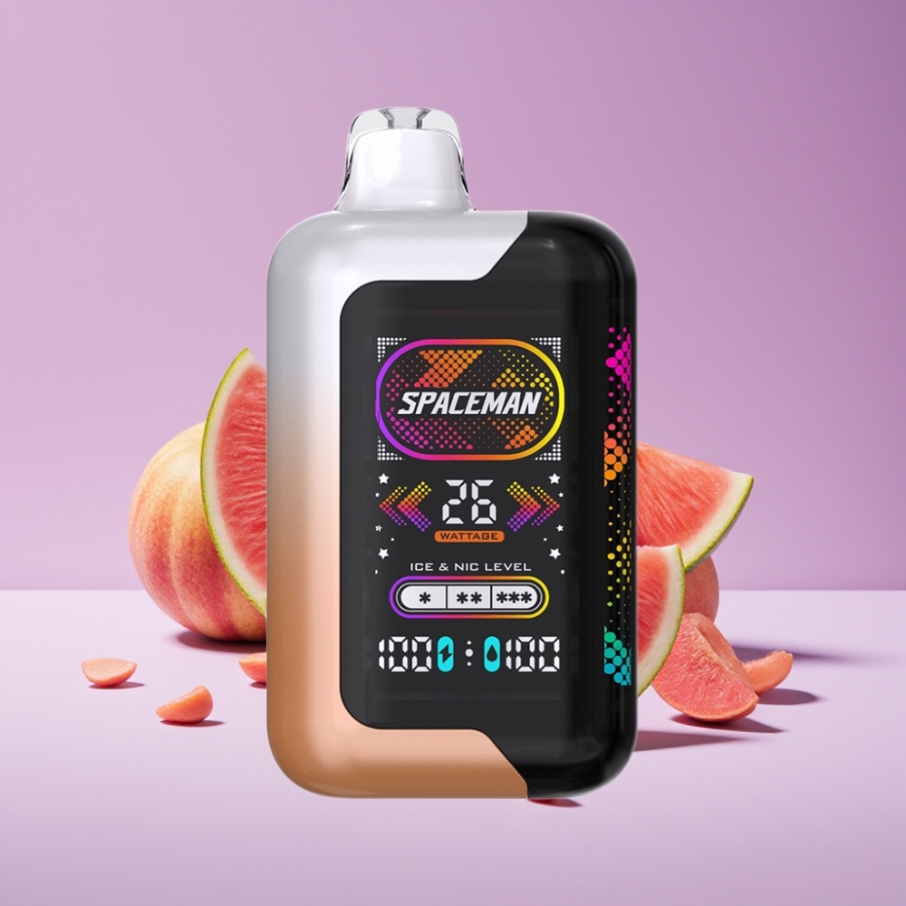 SMOK SPACEMAN SP40000 صفر نيكوتين 20مل 40000 نفخة بطارية 1000mAh شاشة 2.28 بوصة درجات تبريد 4 خوخ بطيخ