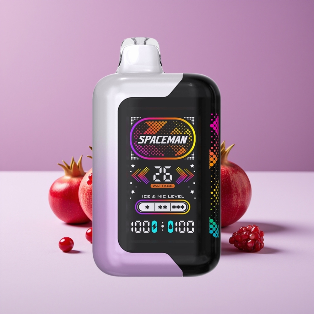 SMOK SPACEMAN SP40000 زيرو نيك 20مل شاشة LED 2.28 بوصة 4 أوضاع طاقة 4 مستويات ثلج كرز رمان