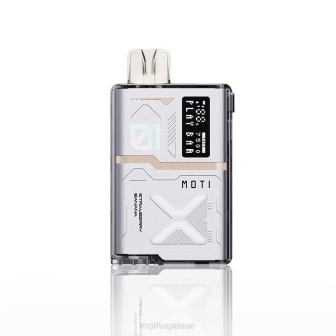 MOTI vape charging UAE - MOTI Play Bar 7500 سيجارة للاستعمال مرة واحدة (5%، 7500 نفسة) الموز بالفراولة 8624Y55