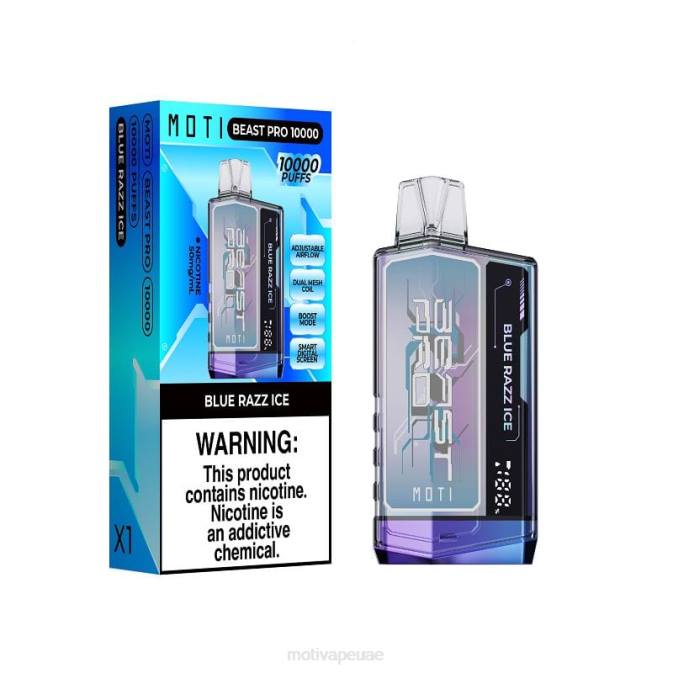 MOTI vape Abu Dhabi - MOTI Beast Pro الفيب القابل للتصرف (5%، 10000 نفسة) الجليد الأزرق 8624Y40